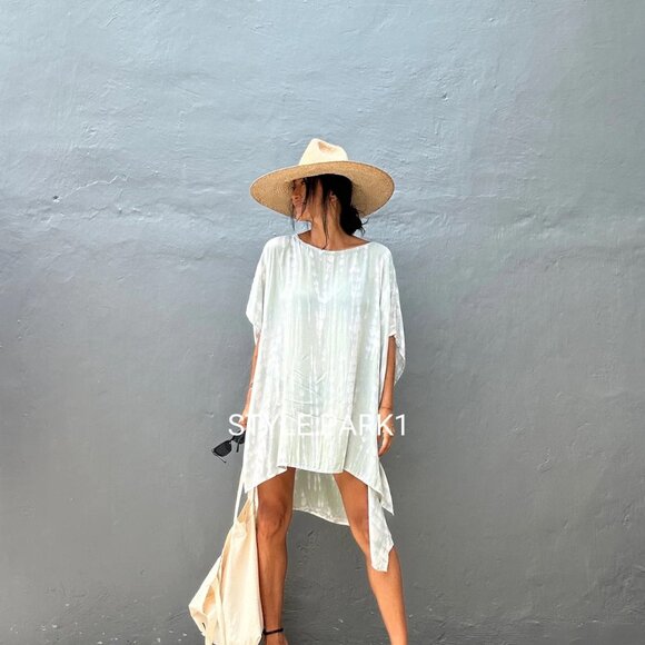 STYLE PARK TIE DYE SHORT BEACH DRESS - ONE SIZE - BNWT - Picture 5 of 8